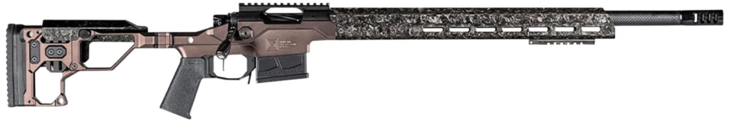 Christensen Arms 8010310700 Modern Precision  7mm PRC 26″ Threaded Carbon Fiber Barrel 5+1, Black Nitride Finish, Desert Brown Anodized Folding Stock, Polymer Grip