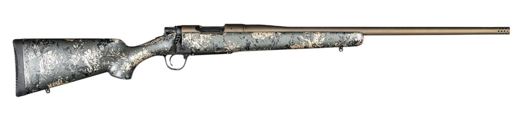 Christensen Arms 801-01348-00 Mesa FFT TI Full Size 22 Creedmoor 4+1 20″ Burnt Bronze Cerakote Threaded Barrel, Burnt Bronze Cerakote Titanium Drilled & Tapped Receiver, Carbon w/Green & Tan Accents F