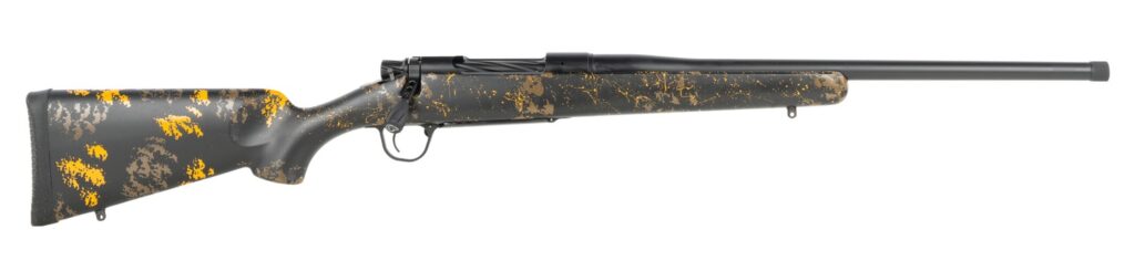 Christensen Arms 8010136000 Mesa FFT Buckmasters Full Size 7mm-08 Rem 20″ Black Cerakote Match Grade Threaded Barrel, Black Cerakote Stainless Steel Drilled & Tapped Receiver, Black w/Orange Sporter F