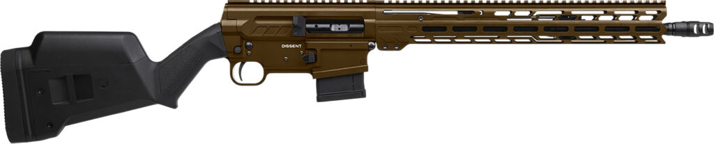 CMMG 55A520BMB Dissent BR4 5.56x45mm 10+1 16.10″ Black Nitride Threaded Barrel, Midnight Bronze Cerakote Aluminum Receiver w/Picatinny Rail, M-LOK Handguard, Magpul Fixed Black Polymer Stock