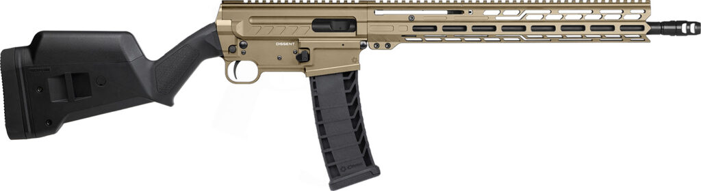 CMMG 94AC80FCT Dissent BR4 *CA Compliant 9mm Luger 10+1 16.10″ Black Nitride Threaded Barrel, Coyote Tan Cerakote Picatinny Rail Aluminum Receiver, Magpul SGA Black Polymer Stock