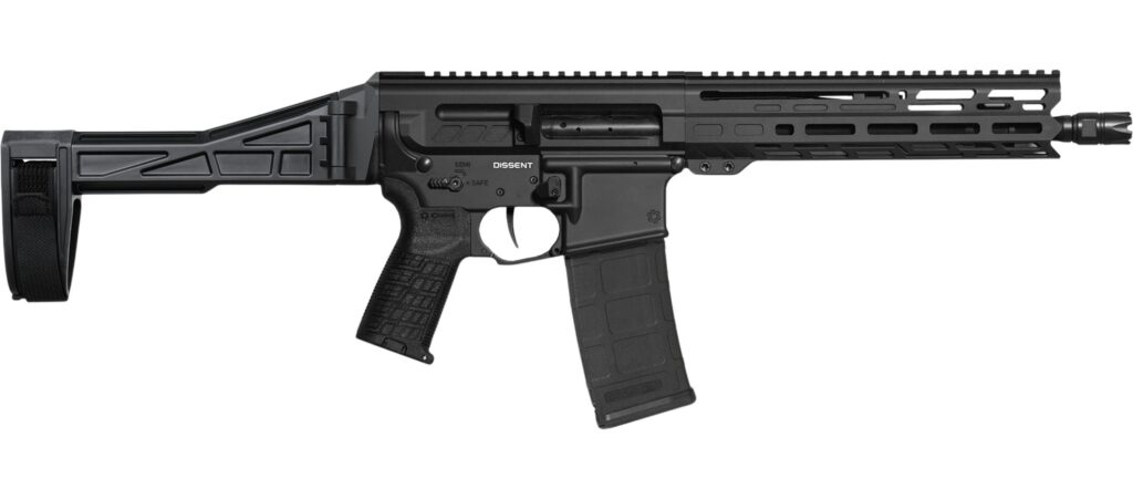 CMMG 30AC50F-AB Dissent MK4 300 Blackout 30+1 10.50″ Black Nitride Threaded Barrel, 5.50″ M-LOK Handguard, Black Armor Cerakote Aluminum Picatinny Rail Receiver, Black CMMG Zeroed Grip