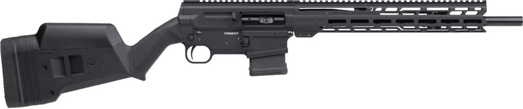 CMMG 55A830B-AB Dissent BR4 5.56 NATO 10+1 16.10″ Black Nitride Medium Taper Barrel, Black Armor Cerakote Picatinny Rail Aluminum Receiver, 13.50″ M-LOK Handguard, Magpul SGA Black Polymer Stock
