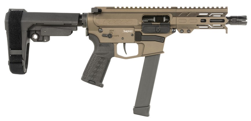CMMG Banshee Pstl MKGS 9mm 5″ MLOK MBrnz 33rd