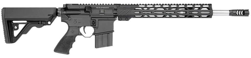 Rock River Arms 450B1562V1 LAR-15M All Terrain Hunter 450 Bushmaster 5+1 16″ Stainless Barrel, Black Rec, 13″ M-LOK Handgaurd, OEM Operator CAR Stock & Muzzle Brake, Hogue Rubber Grip