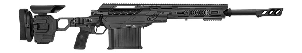 Cadex Inc CDX50DUAL50206BR20I2J5 CDX-50 Tremor 50 BMG 5+1 20.60″ Black DLC Match Grade Threaded Barrel, Black DLC Aluminum Receiver w/Picatinny Rail, Adjustable Folding Black Stock, Black Polymer Grip