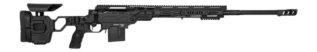 Cadex Inc CDX33LITE33827BR30I2D3 CDX-33 Lite 338 Lapua Mag 5+1 27″ Black DLC Fluted Threaded Barrel, Black Cerakote Receiver w/Picatinny Rail, M-LOK Handguard, Adjustable Folding Black Buttstock, Blac