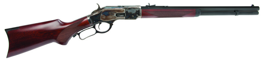 Cimarron CA206 1873 Short Deluxe Full Size 44 Special 10+1, 20″ Blued Octagon Steel Barrel, Color Case Hardened Steel Receiver, Walnut Fixed Pistol Grip Stock, Right Hand