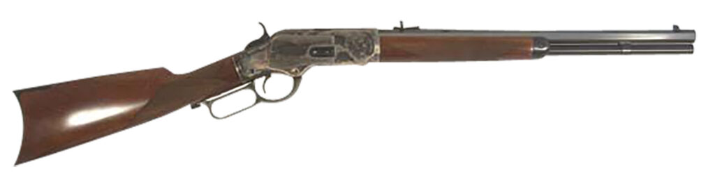 Cimarron CA2011G35 1873 Saddle Full Size 45 Colt (Long Colt) 10+1 18″ Blued Octagon Barrel, Color Case Hardened Stainless Steel Receiver, Walnut Checkered Stock, Right Hand