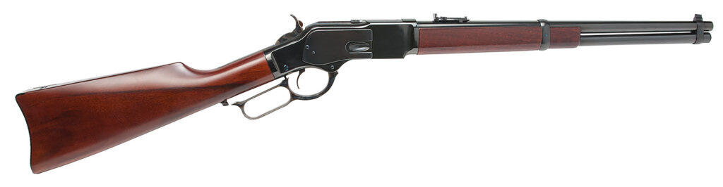 Cimarron CA2057AS1 1873 US Marshal Indian Territory Carbine 357 Mag 9+1 18.50″ Blued Round Barrel, Fixed Walnut Stock