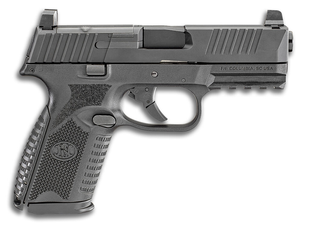 FN 66100587 509M MRD Mid-Size 9mm Luger 15+1 4″ Black Recessed Crown Barrel, Matte Black Optic Ready/Serrated Stainless Steel Slide, Matte Black Polymer Frame w/Picatinny Rail, Ambidextrous