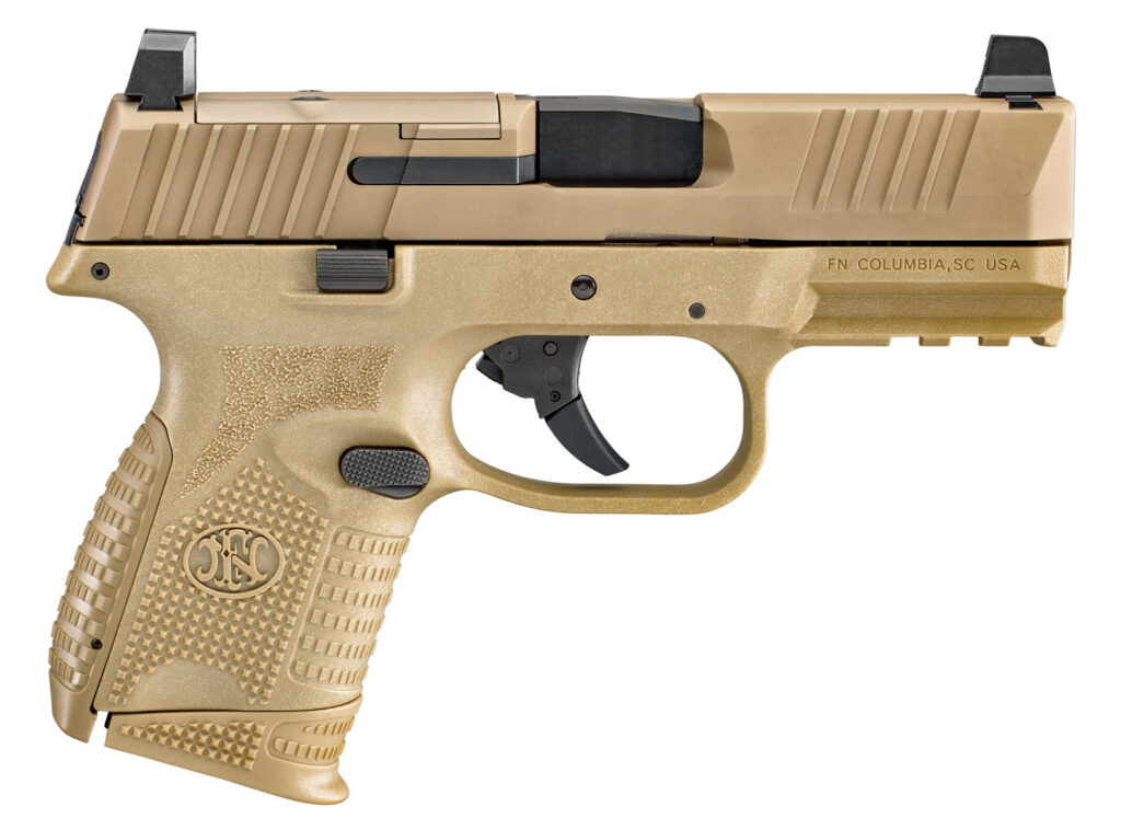 FN 66100575 509C MRD 9mm Luger 10+1 3.70″ Black Recessed Target Crown Steel Barrel, Flat Dark Earth PVD Optic Ready/Serrated Steel Slide & Polymer Frame w/Picatinny Rail, Ambidextrous