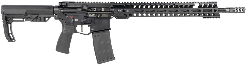 Patriot Ordnance Factory 00856 Renegade +  5.56x45mm NATO 16.50″ 30+1 Black Hard Coat Anodized Black Nitride 6 Position MFT Stock Black Polymer Grip