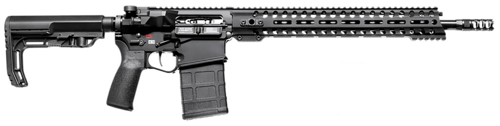 Patriot Ordnance Factory 01581 Revolution  308 Win,7.62x51mm NATO 16.50″ 20+1 Black Hard Coat Anodized 6 Position MFT BMS Minimalist Stock