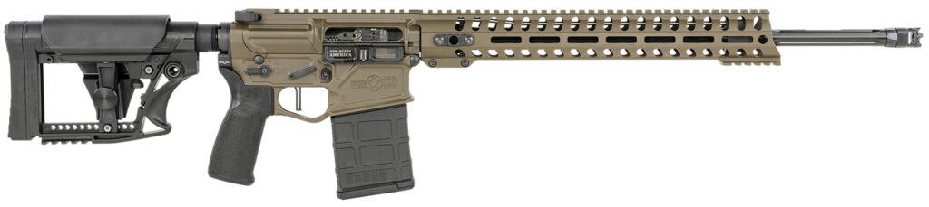 Patriot Ordnance Factory 01737 Rogue Prescott 6.5 Creedmoor 20″ DI 20+1 Patriot Brown Rec/14.50″ Renegade M-LOK Stainless Steel Fluted Barrel Black Adjustable Stock Black Polymer MFT Grip Right Hand