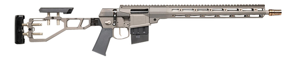 Q LLC MINIFIX55616INGRAY Mini Fix  5.56x45mm NATO 16″ Tapered Barrel, Gray, Fully Adjustable Folding Stock, Magpul K Grip, 15″ Q-Sert Handgaurd, AR/M4 Style Mag, Cherry Bomb Brake, Ambi Controls