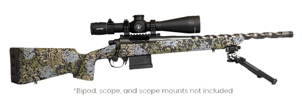 Horizon Firearms RF006P221816T12 Vandal X 22 Creedmoor 18″ Black Fluted Threaded Barrel, Drilled & Tapped Receiver, Iota EKO X Carbon Fiber Stock