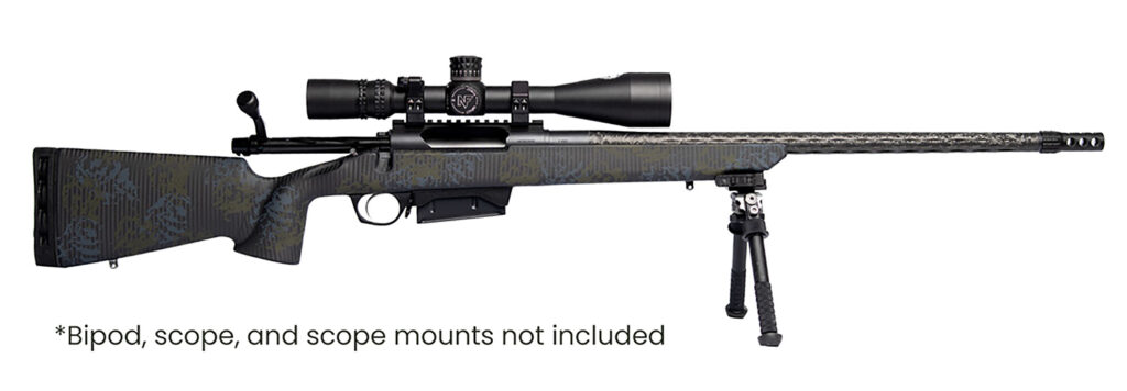 Horizon Firearms RF019C232216C20 Vandal Carbon II 300 PRC 22″ Black Fluted Barrel, Black Drilled & Tapped Receiver, Black Iota EKO X Carbon Fiber Stock