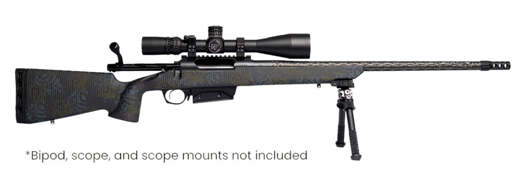 Horizon Firearms RF019C502216C20 Vandal Carbon II 7mm Back Country 22″ Black Fluted Barrel, Black Drilled & Tapped Receiver, Black Iota EKO X Carbon Fiber Stock