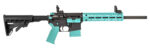 Tippmann Arms A101203 M4-22 LTE 22 LR 25+1 16" Black Parkerized Threaded Barrel, Matte Black Aluminum Receiver w/Picatinny Rail, Robin Egg Blue M-LOK Handguard, Composite Forend, Black Polymer Stock,