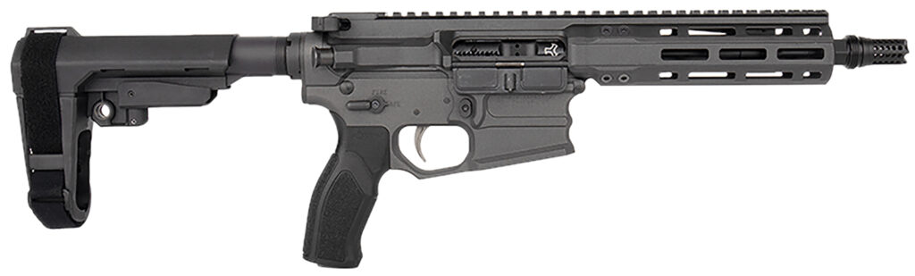 Cobalt Kinetics CKPROLITE30075CHARCOAL Pro Lite  300 Blackout 30+1 7.50″ Black Melonite Barrel, Charcoal Aluminum Receiver w/Picatinny Rail, Black Polymer SB Tactical SBA3 Brace, Black Polymer Grip