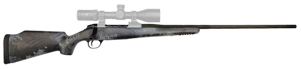 Fierce Firearms FRG65PRC24BU Twisted Rage  Full Size 6.5 PRC 3+1 24″ Black Cerakote Fluted Threaded Barrel, Black Cerakote Steel Receiver, Urban Camo C3 Carbon Rage w/Pic Rail Carbon Fiber Stock