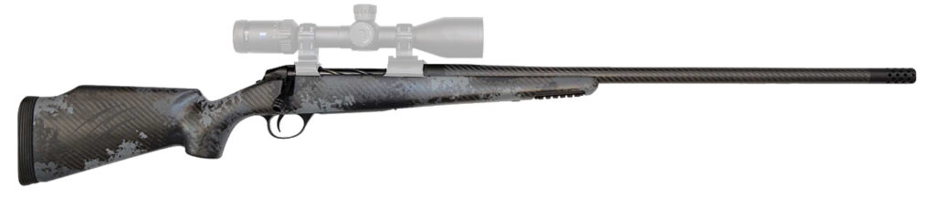 Fierce Firearms FCRG65PRC24TP Carbon Rage  Full Size 6.5 PRC 3+1, 24″ Black C3 Carbon Fiber Barrel, Tungsten Gray Cerakote Titanium Receiver, Phantom Camo Fixed Fierce Tech C3 Stock, Right Hand