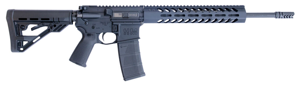HM Defense HM15FMB556 Defender M5  5.56x45mm NATO Caliber with 16″ Barrel, 30+1 Capacity, Black Hard Coat Anodized Metal Finish, Black Mil-Spec HM Stock & Enhanced Polymer Grip Right Hand