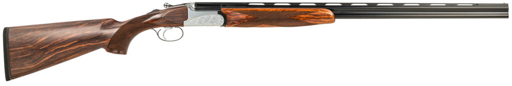 Fausti Usa, Inc 15402 Caledon  410 Gauge 3″ 2rd 28″ Blued Barrel, Engraved Stainless Rec, Wood Laser Grain Stock, Metallic Bead Sight