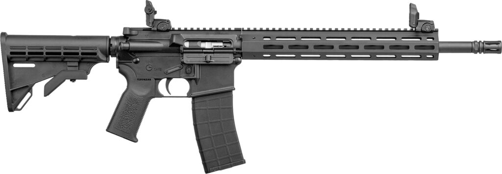 Tippmann Arms A101032 M4 Elite MSR 22 LR 25+1 16″ Black Parkerized Threaded Barrel, Matte Black Aluminum Receiver w/Picatinny Rail, M-LOK Handguard, Black Adj CAR15 Polymer Stock, Black Gen2 Grip, Rig