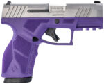 Taurus 1-GX2939DP GX2  9mm Luger 13+1 3.37" Matte Stainless Steel Barrel, Matte Serrated Stainless Steel Slide, Dark Purple Polymer Frame w/Picatinny Rail, Polymer Grip