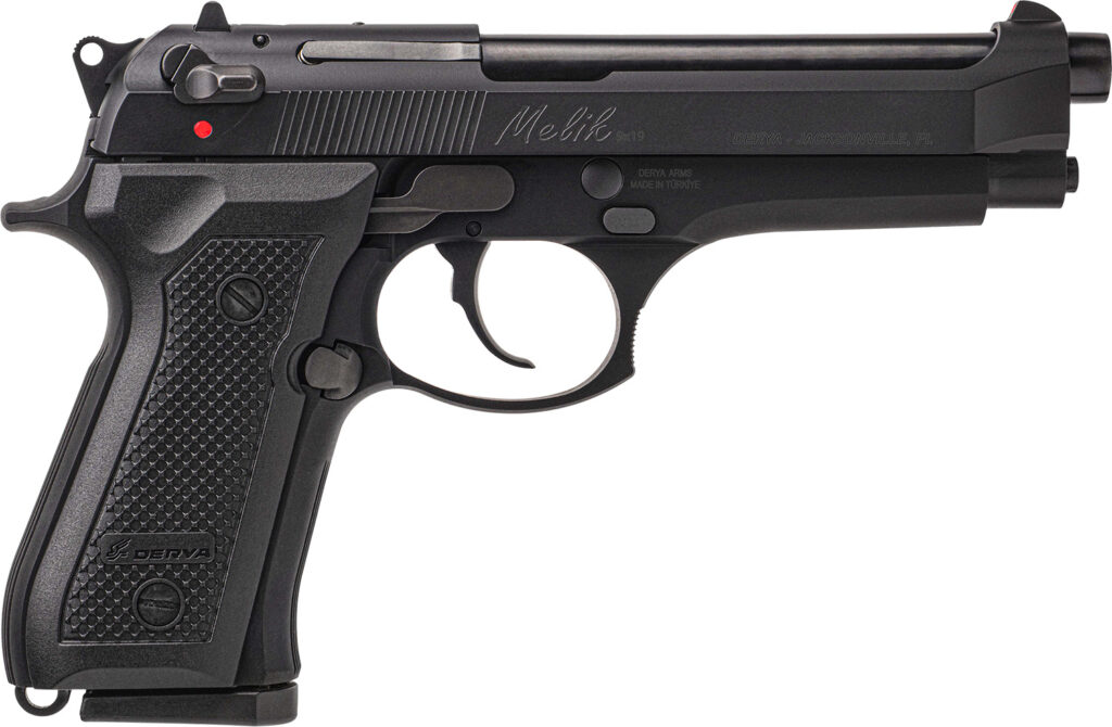 Derya Firearms 15LMELIK9TR Melik  9mm Luger 15+1 4.90″ Black Melonite Steel Barrel, Black Melonite Serrated Steel Slide,  Black Aluminum Frame, Black Polymer Grip