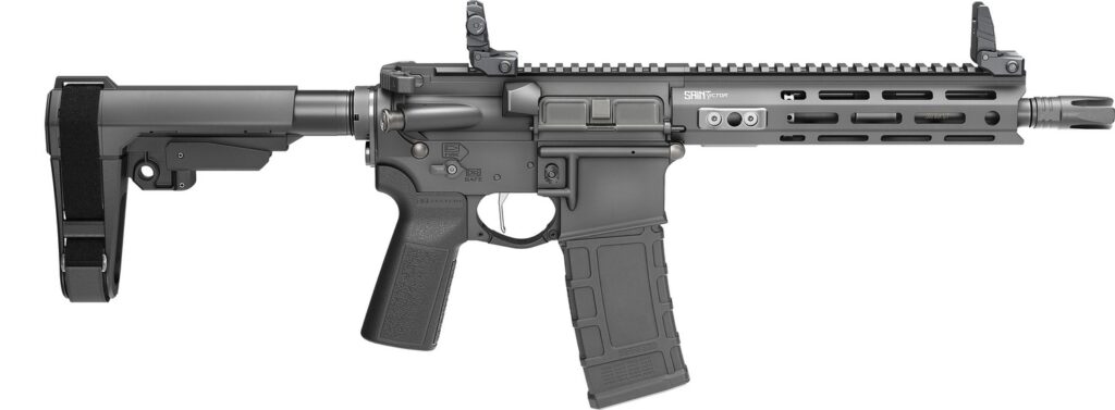 Springfield Armory STV995300B-V2-SBA3 SAINT Victor 300 Blackout 30+1 9.50″ Black Nitride Threaded Barrel, Black Hardcoat Anodize Aluminum Receiver w/ Rail, M-LOK Handguard, Black Polymer SB Tactical S