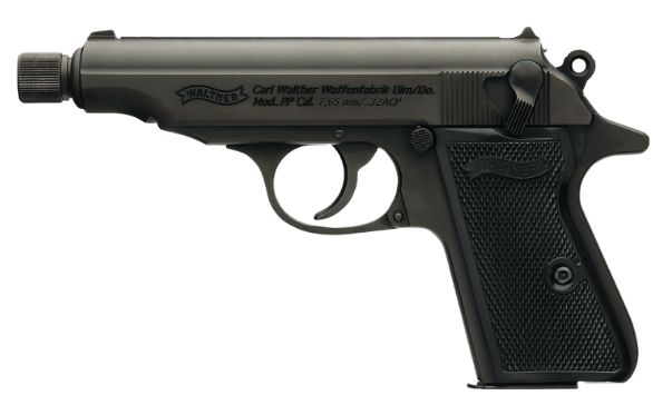 PP ACP .32 ACP 3.9″ Threaded Bbl Blk (2)8rd