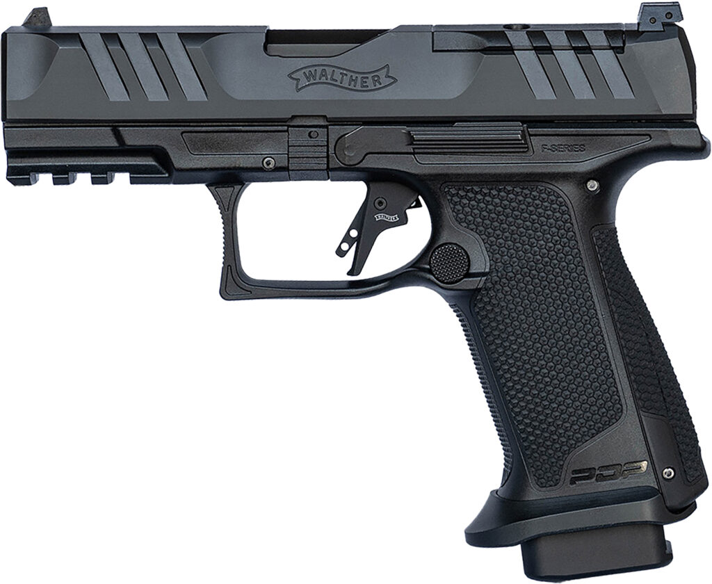 Walther Arms 4796065 PDP F-Series Pro 9mm Luger 10+1 4″ Black Steel Barrel, Black Serrated/Optic Ready Steel Slide, Black Polymer Frame w/Picatinny Rail, Medium Backstrap Grip