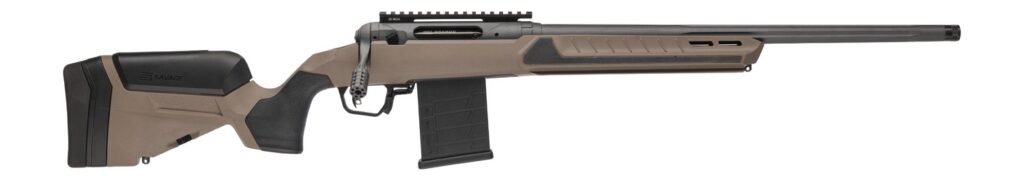 Savage Arms 32674 110 Core Tactical 308 Win 10+1 24″ Medium Heavy Fluted Barrel, Arca Rail Forend, Coyote Tan AccuStock w/AccuFit V2 Synthetic Stock, Right Hand