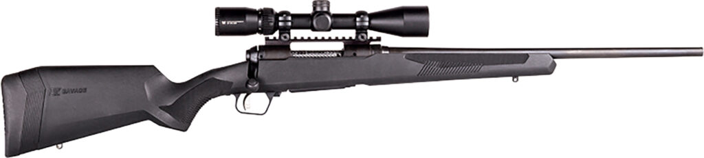 Savage Arms 57301 110 Apex Hunter XP 204 Ruger 4+1 20″, Matte Black Metal, Synthetic Stock, Vortex Crossfire II 3-9x40mm Scope