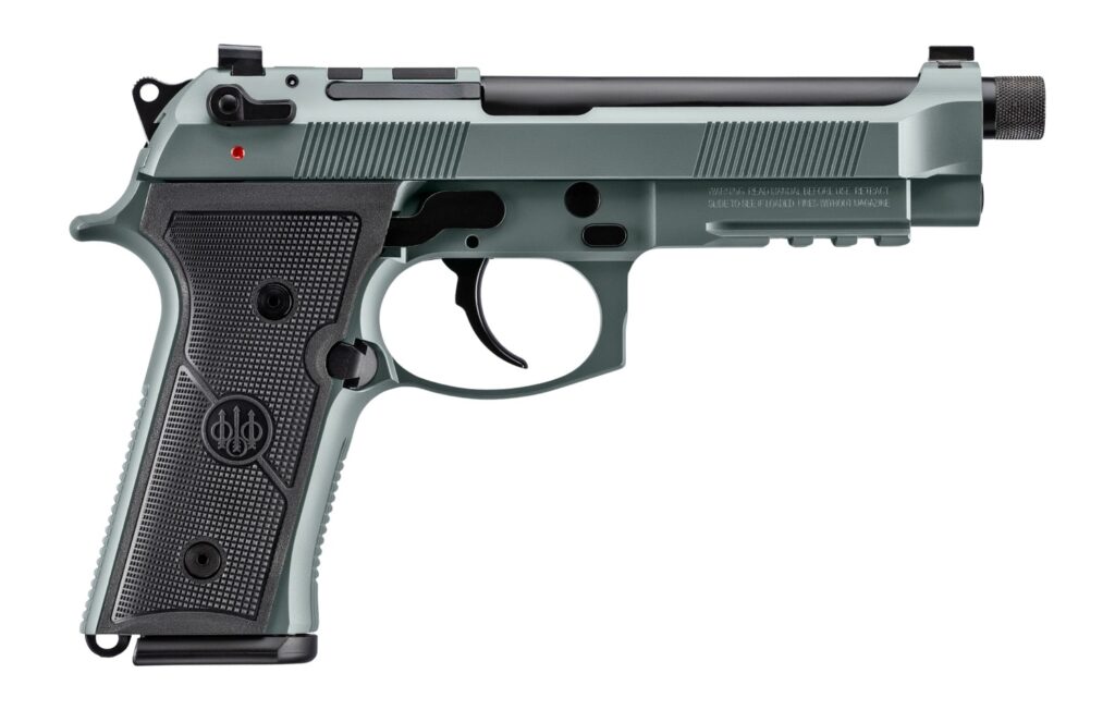 Beretta USA JS92M9A4GLUN18 M9A4 Overlanding Full Size Frame 9mm Luger 18+1 5.10″ Black Threaded Barrel, Lunar Cerakote Steel Optic Ready/Serrated Slide, Lunar Cerakote Aluminum Frame w/Beavertail & Pi