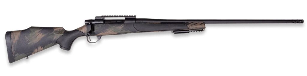 Weatherby VBS7MMPR2B Vanguard Black Hills 7mm PRC 3+1 20″ + 2″ Matte Blued Heavy Threaded Barrel, Matte Blued Steel Receiver w/Picatinny Rail, Black w/Green & Tan Accents Peak 44 Monte Carlo Polymer S