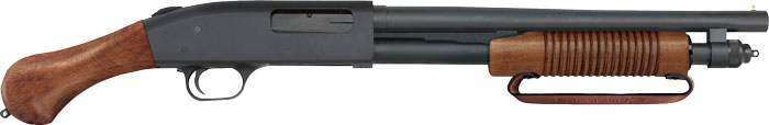MOSSBERG 590 NIGHTSTICK 20GA – 3″ 6RD 14.375″ BLUED/WALNUT