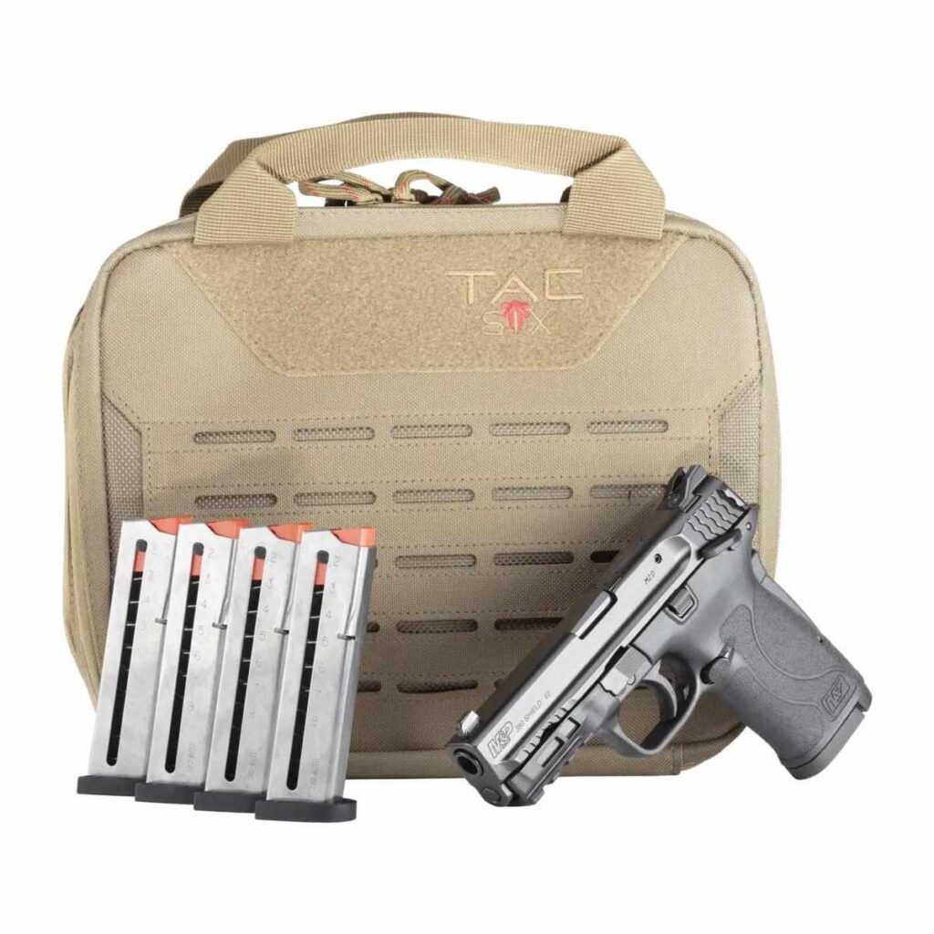 Smith & Wesson M&P380 Shield EZ M2.0 Handgun Bundle .380 Auto 8rd Magazines (5) 3.68″ Barrel Black with Case