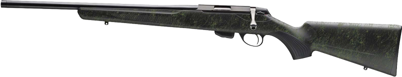 TIKKA T1X LEFT HAND 17HMR 16″ – THREADED BLUED/ROUGHTECH EMRLD
