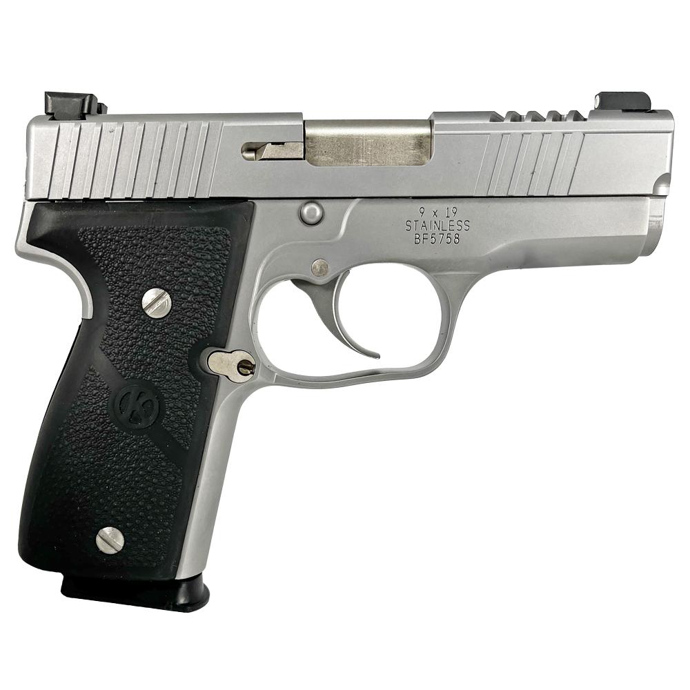 Kahr K9 Limited Edition Cut Out Stainless Steel Slide Handgun 9mm Luger 7rd Magazines 3.6″ Barrel TruGlo Sights