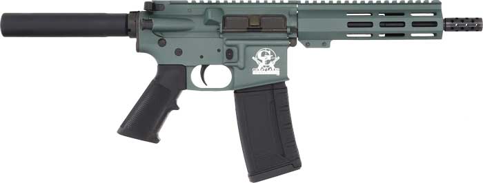 GLFA AR15 PISTOL 223 WYLDE – 7.5″ NITRIDE BBL CHARCOAL GRN
