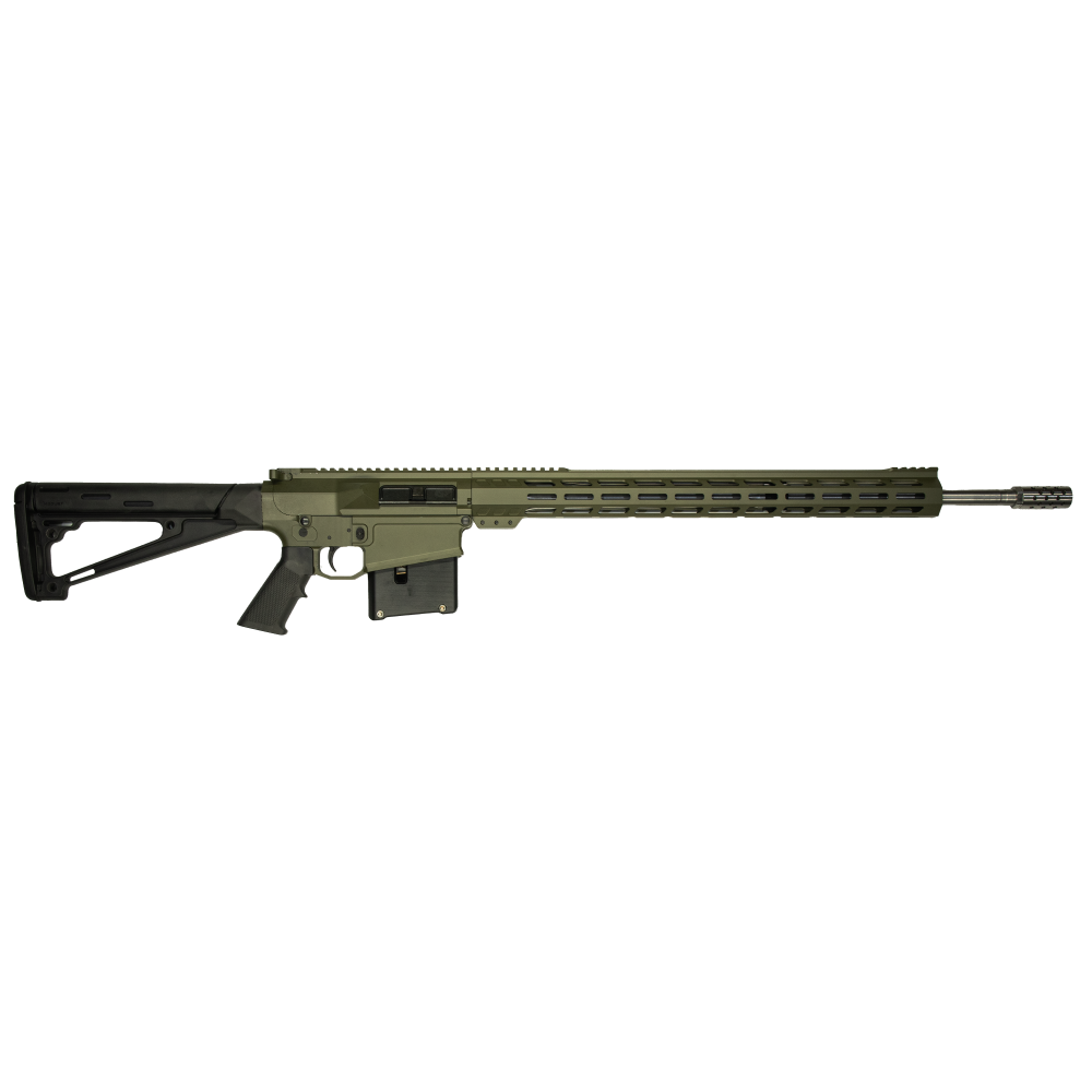 GLFA  AR Long Action Rifle 6.5 PRC 5rd Magazine 24″ Barrel MLOK Handguard OD Green Cerakote