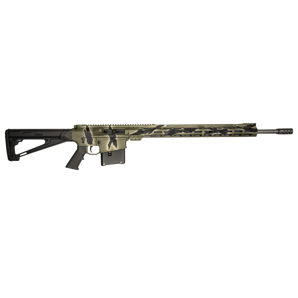 GLFA  AR Long Action Rifle 6.5 PRC 5rd Magazine 24″ Barrel MLOK Handguard Green Pursuit Cerakote