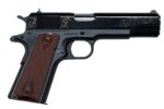 COLT 1911 GOVERNMENT CLASSIC 45ACP 5IN BARREL 7RD BLACK BARLEYCORN TABS GOLD SCROLLED O1911C-CX006T