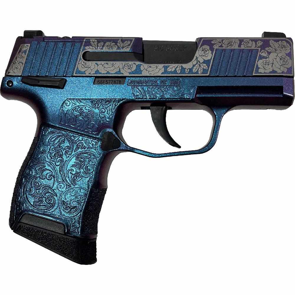 Sig Sauer “Guns & Roses Mongoose Purple” P365 Optic Ready Handgun 9mm Luger 10rd Magazines(2) 3.1″ Barrel X-RAY 3 Sights Manual Safety