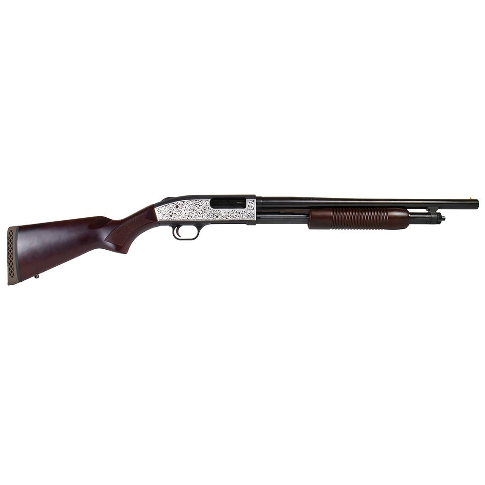 Mossberg 500 Retrograde Shotgun 12 ga 3″ Chamber 5rd 18.5″ Barrel Filigree Polished
