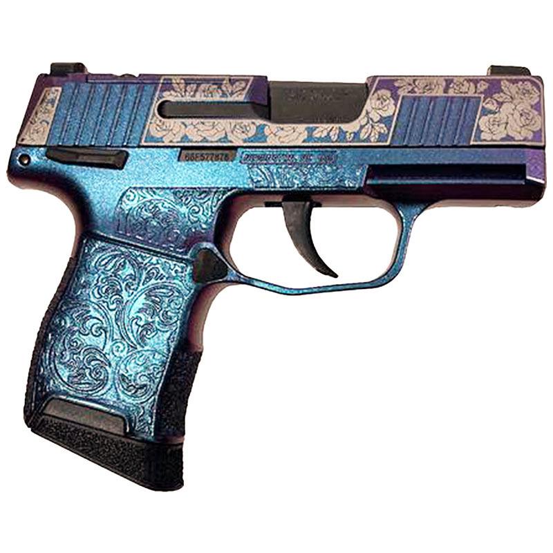 Sig Sauer P365-380-BSS-MS Exclusive “Guns & Roses” Mongoose Purple Handgun .380 10rd Magazines (2) 3.1″ Barrel